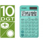 Calculadora casio sl-310uc-gn bolsillo 10 dígitos tax +/- tecla doble cero color verde