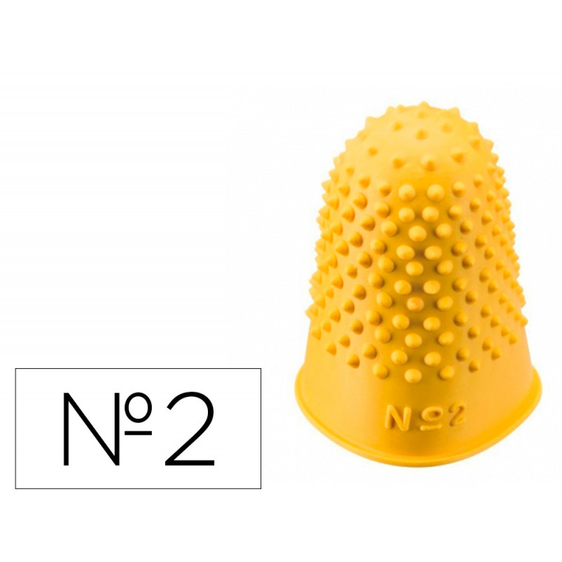 Dediles q-connect goma nº2 22-24 mm diametro caja de 12 unidades color amarillo