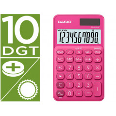 Calculadora casio sl-310uc-rd bolsillo 10 digitos tax +/- tecla doble cero color fucsia