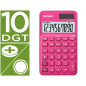 Calculadora casio sl-310uc-rd bolsillo 10 dígitos tax +/- tecla doble cero color fucsia