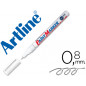 Rotulador artline marcador permanente ek-444 xf blanco punta redonda 0.8 mm metal caucho y plastico