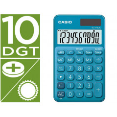 Calculadora casio sl-310uc-bu bolsillo 10 digitos tax +/- tecla doble cero color azul