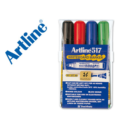 Rotulador artline pizarra ek-517 4 -punta redonda 2 mm -bolsa de 4 rotuladores