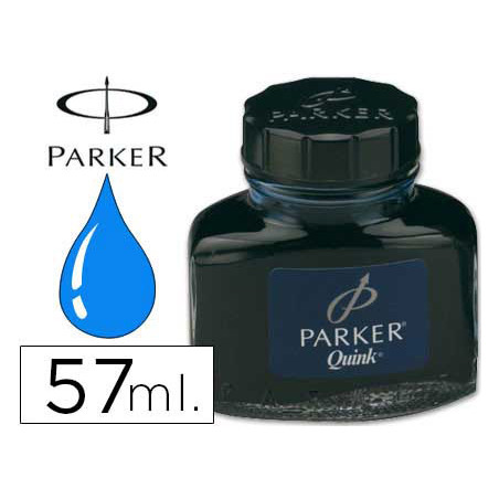 Tinta estilografica parker azul permanente bote 57 ml