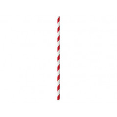 Pajita de papel nupik rojo/blanco paquete de 50 unidades