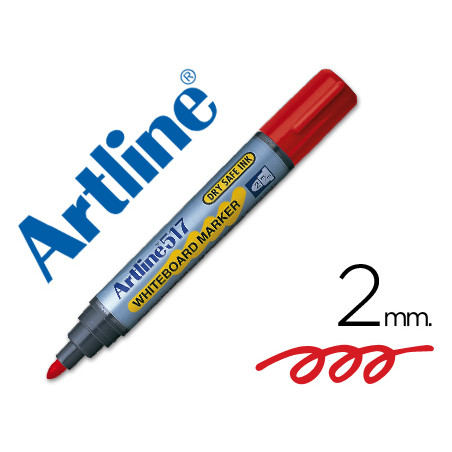 Rotulador artline pizarra ek-517 rojo punta redonda 2 mm tinta de bajo olor