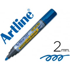 Rotulador artline pizarra ek-517 azul -punta redonda 2 mm -tinta de bajo olor