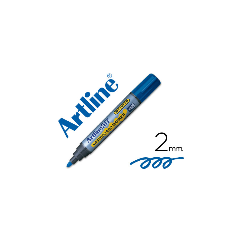 Rotulador artline pizarra ek-517 azul punta redonda 2 mm tinta de bajo olor