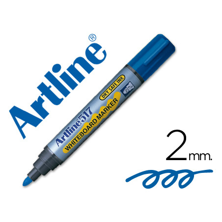 Rotulador artline pizarra ek-517 azul punta redonda 2 mm tinta de bajo olor