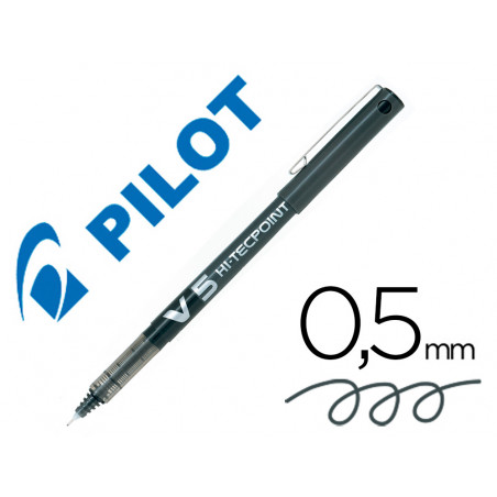 Rotulador pilot punta aguja v-5 negro 0.5 mm