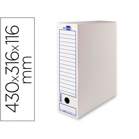 Caja archivo definitivo liderpapel 106 -para listados de ordenador 430x316x116 mm 325 g/m2