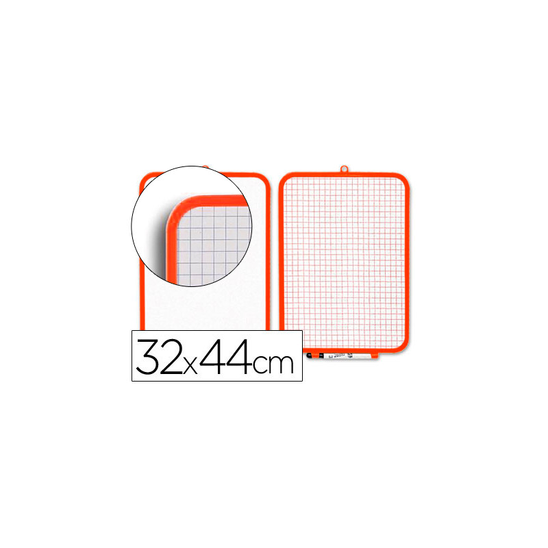 Pizarra blanca liderpapel 32x44 cm con rotulador y borrador