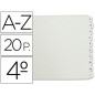 Separador alfabetico multifin 3003 plastico cuarto apaisado 20 pestañas 215x155 mm