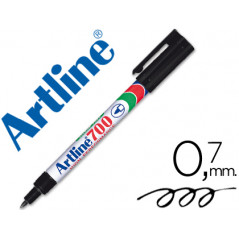 Rotulador artline marcador permanente ek-700 negro -punta redonda 0.7 mm -papel metal y cristal