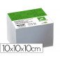 Taco papel liderpapel encolado blanco 1000 hojas 100x100x100 mm 80 gr