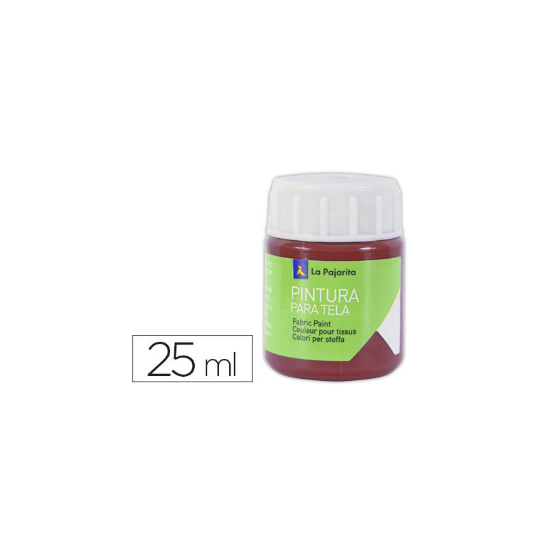 Pintura para tela la pajarita rojo ingles 25 ml