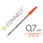 Boligrafo transparente q-connect rojo medio kf26041