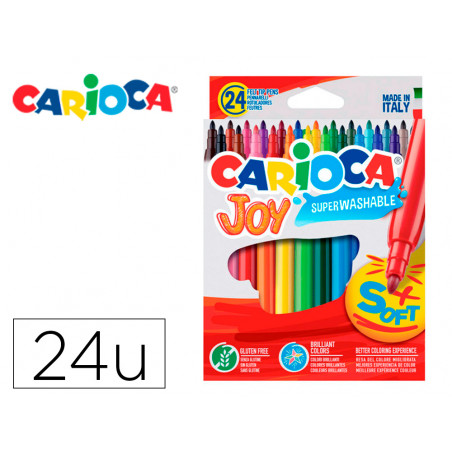 Rotulador carioca joy caja de 24 colores surtidos
