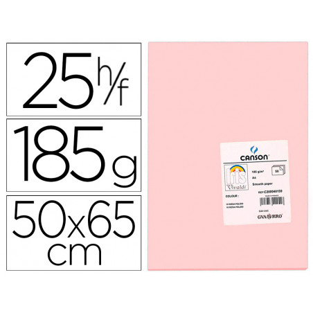 Cartulina guarro rosa -50x65 cm -185 gr