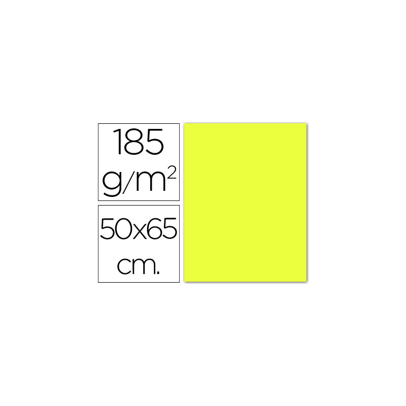 Cartulina guarro amarillo limon 50x65 cm 185 gr Cartulina guarro amarillo limon 50x65 cm 185 gr