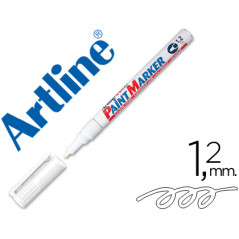 Rotulador artline marcador permanente ek-440 xf blanco -punta redonda 1.2 mm -metal caucho y plastico