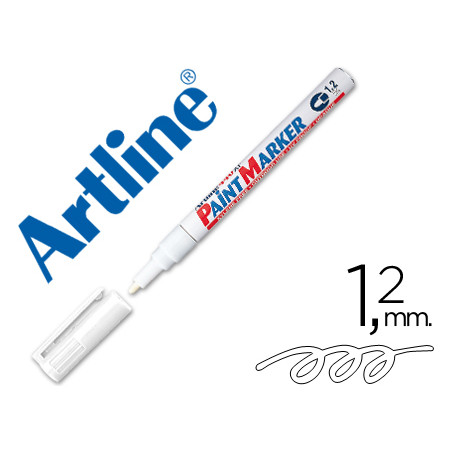 Rotulador artline marcador permanente ek-440 xf blanco -punta redonda 1.2 mm -metal caucho y plastico