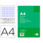 Recambio liderpapel a4 100 hojas 60gr cuadro 4mm con margen sin taladros