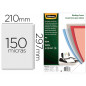 Tapa de encuadernacion fellowes din a4 pvc 150 micras transparente pack de 100 unidades