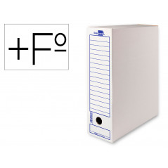 Caja archivo definitivo liderpapel carton folio prolongado 388x275x116 mm 340 g/m2