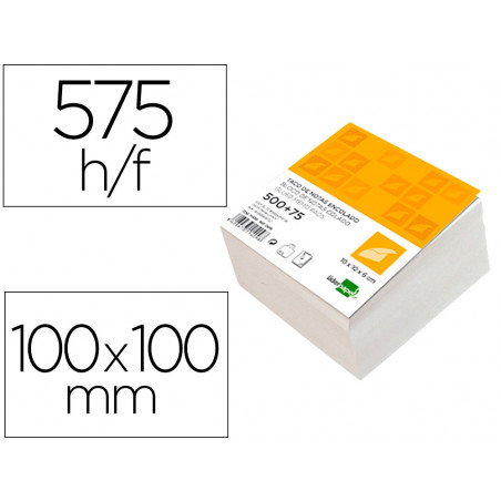 Taco papel liderpapel encolado 100x100x60 mm blanco 80 gr