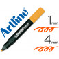 Rotulador artline fluorescente ek-660 naranja punta biselada