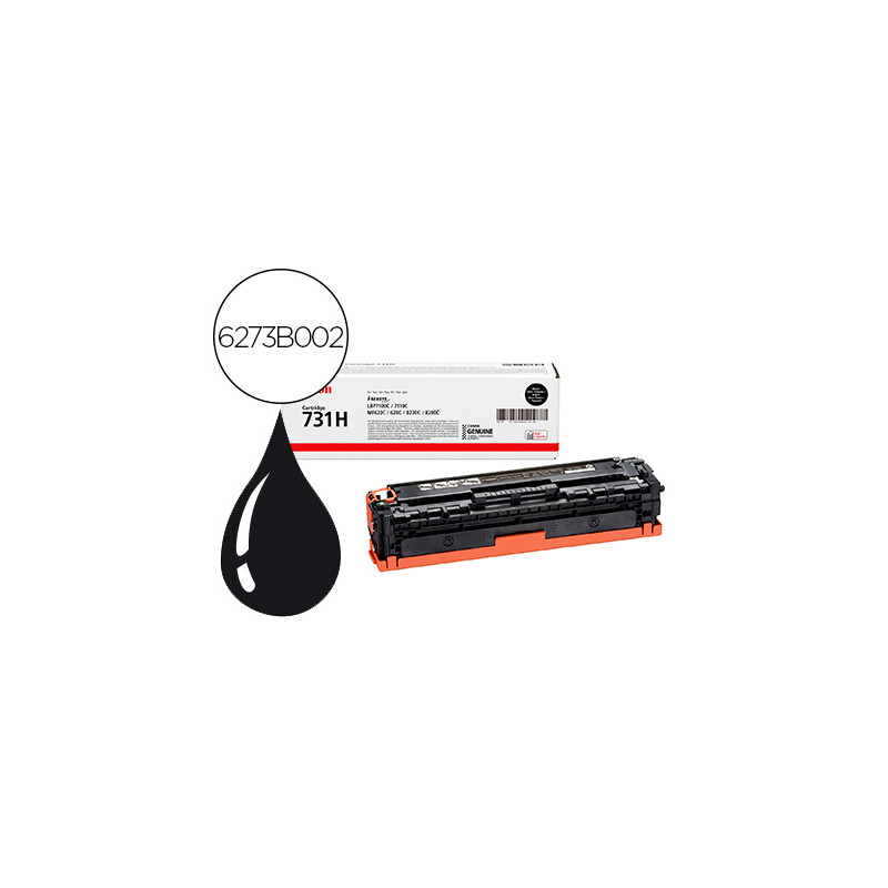 Toner canon 731 bk i-sensys lbp7100cn / lbp7110cw / mf623cn / mf628cw / mf8230cn / mf8280cw negro 2400 pag