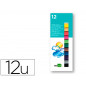 Tempera solida en barra liderpapel escolar 10 gr caja de 12 colores surtidos