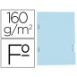 Subcarpeta liderpapel folio azul tres uñeros plastificada 160g/m2