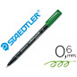 Rotulador staedtler lumocolor retroproyeccion punta de fibrapermanente 318-5 verde punta fina redonda 0.6 mm