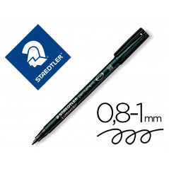 Rotulador staedtler lumocolor retroproyeccion punta de fibrapermanente 317-9 negro punta media redonda 0.8-1 mm