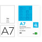 Bloc notas liderpapel liso a7 80 hojas 60g/m2 perforado