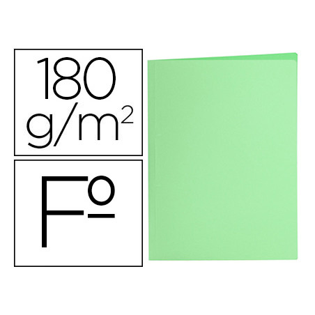 Subcarpeta liderpapel folio verde pastel 180g/m2