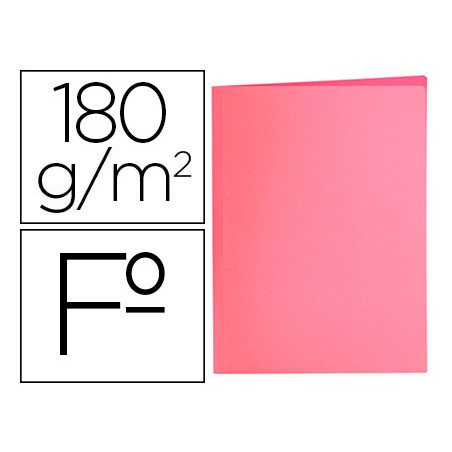 Subcarpeta liderpapel folio rosa pastel 180g/m2