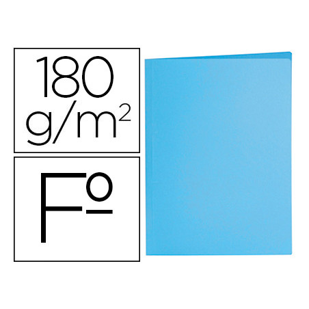 Subcarpeta liderpapel folio azul pastel 180g/m2