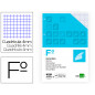 Recambio liderpapel a4 100 hojas 60g/m2 cuadro 4 mm con margen 4 taladros