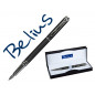 Pluma belius nuremberg gris oscuro tinta azul en estuche