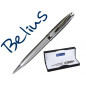 Boligrafo belius niza gris mate punta 1 mm tinta azul en estuche
