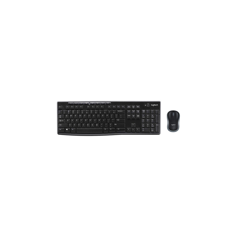 Set teclado + raton logitech mk270 inalambrico negro