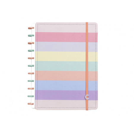 Cuaderno inteligente grande tonos pastel arcoiris 280x215 mm