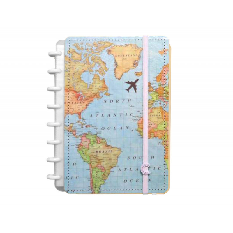 Cuaderno inteligente din a5 ci x gocase mapa mundi 220x155 mm