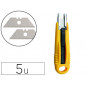 Repuesto cuter q-connect ancho para modelo kf14624 cuchilla 18 mm blister 5 unidades