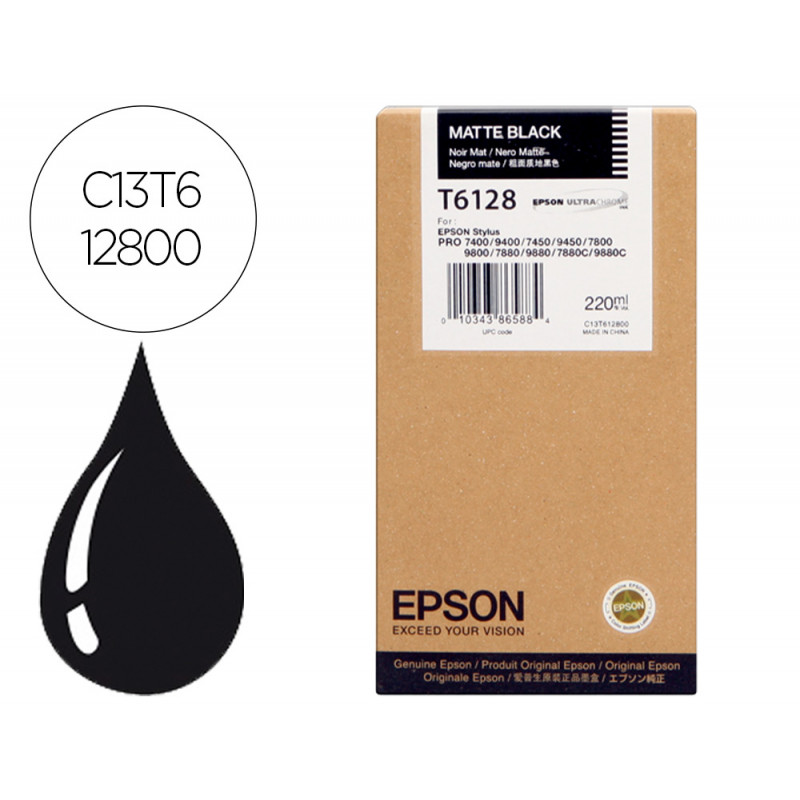 Ink-jet epson gf stylus photo 7450/9450/ 7400/9400/7880/ 9880/7800/9800 negro mate alta capacidad
