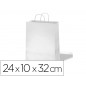 Bolsa kraft basika celulosa blanco 90 gr asa retorcida tamaño    "s   " 240x100x320 mm