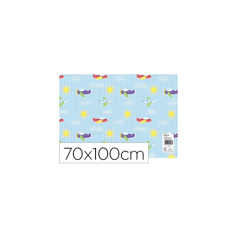 Papel de regalo ancor infantil 70 x 100 cm 80 gr modelo 1